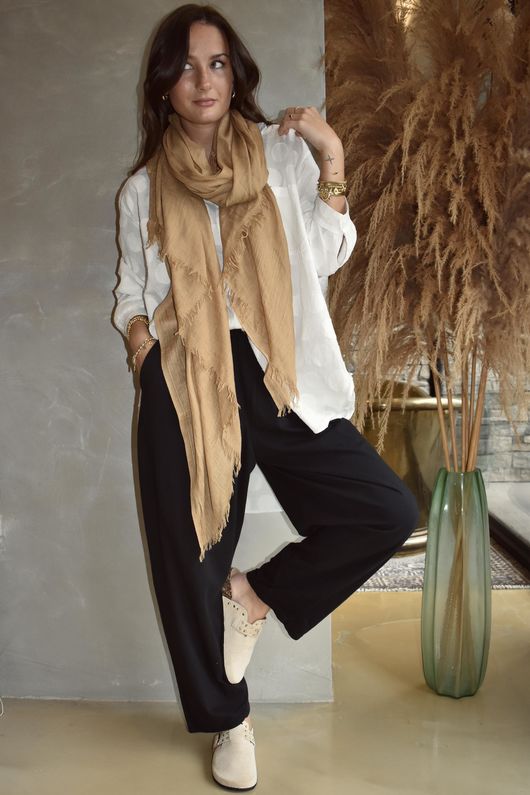 Lagen Seamed Tapered Barrel Pant Black /15=